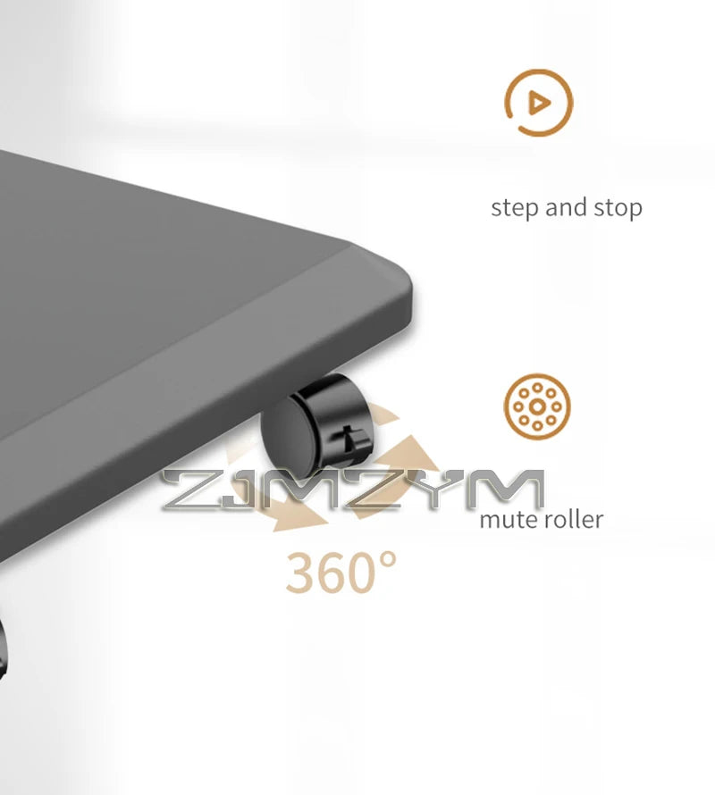 Mobile TV Stand Height Adjustable TV Stand with Wheels Double Tray for Audio-Visual Devices Rolling TV Stand