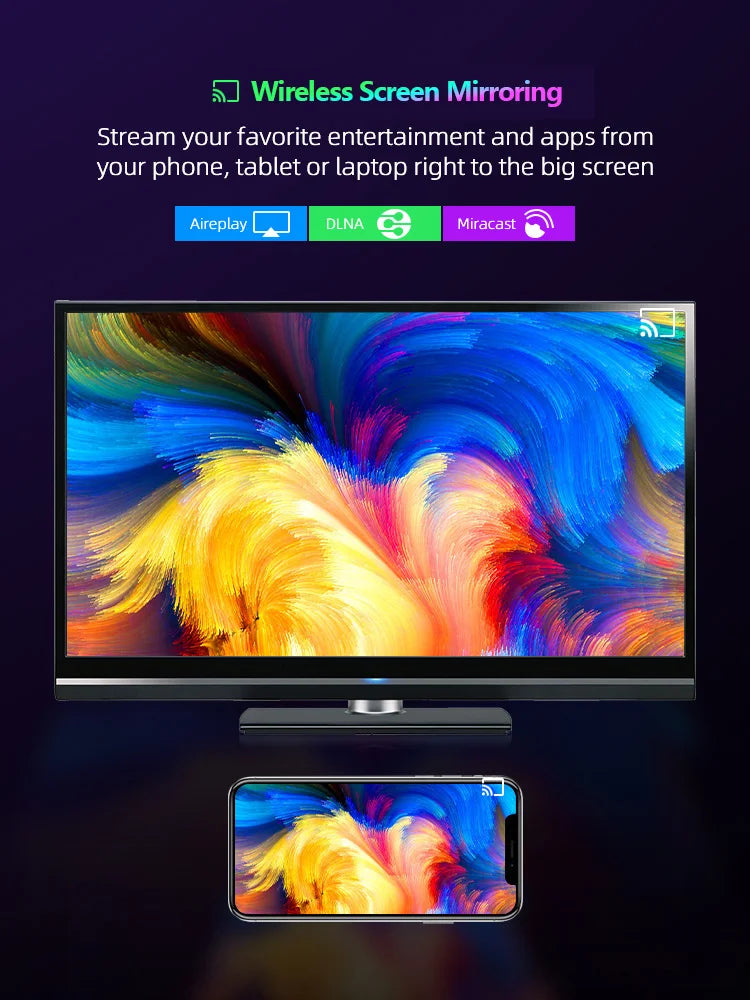 Global Version Android 13.0 8k smart TV Stick IATV Voice Control Dual 2.5G5G Wifi Multi Language 2GB RAM 16GB ROM Portable Stick