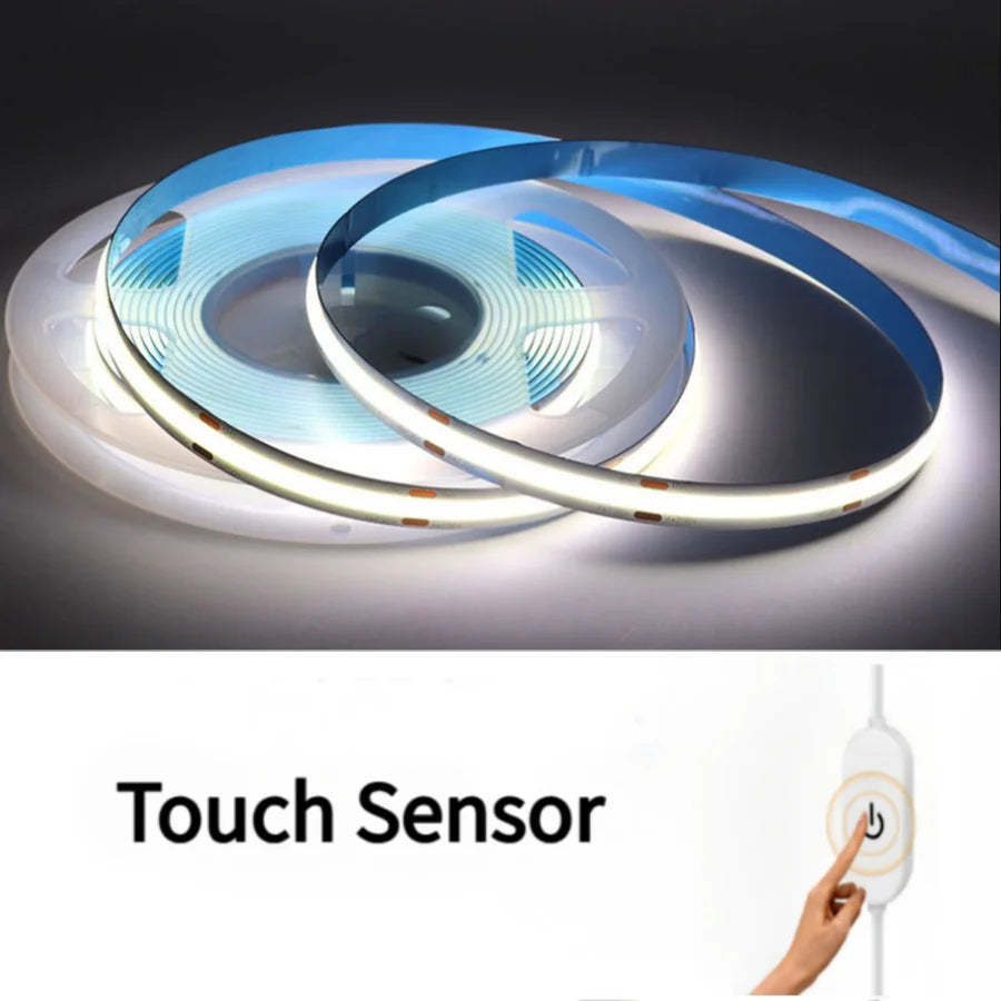 COB USB LED Strip Light with Sensor Decoration Lighting Tape for House Room Backlight 1M 2M 3M Ribbon