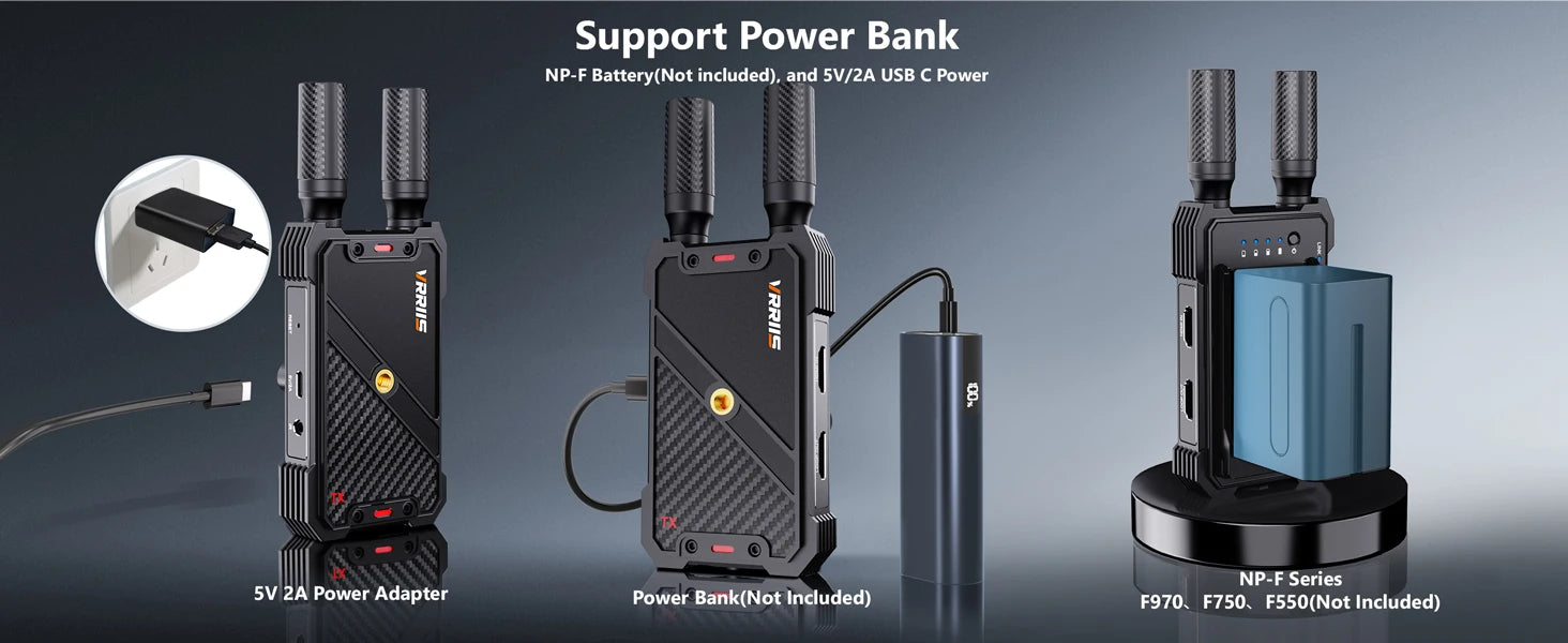 VRRIIS 400M 1080P Wireless Hdmi Extender Video Transmitter Receiver for For Camera Laptop Projector TV Box PS4 Streaming To TV