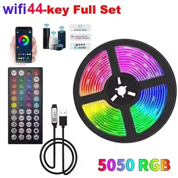 Usb Rgb Led Strip Light Self-Adhesive Ice String Tape 1M  20 Meters 15 Meters Led Chain Bulbs For Tv Backlight Children'S Room