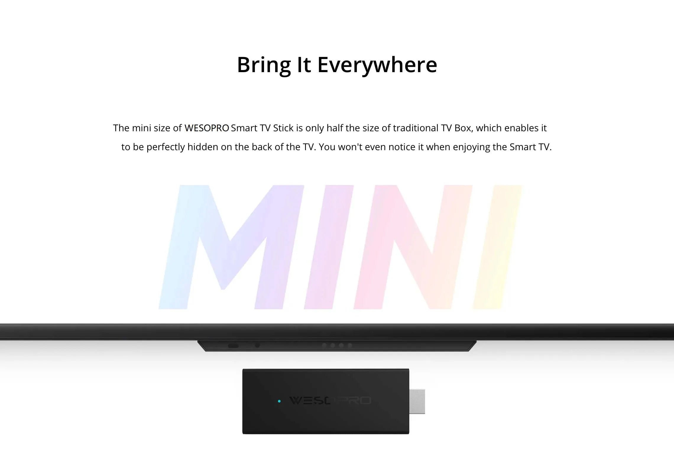 WESOPRO Android TV Stick G2 Lite Plus IPTV Dongle 1GB 2GB RAM 8GB ROM 2.4GHz 5.0GHz Wifi 4K Decoding Streaming Media Fire Stick