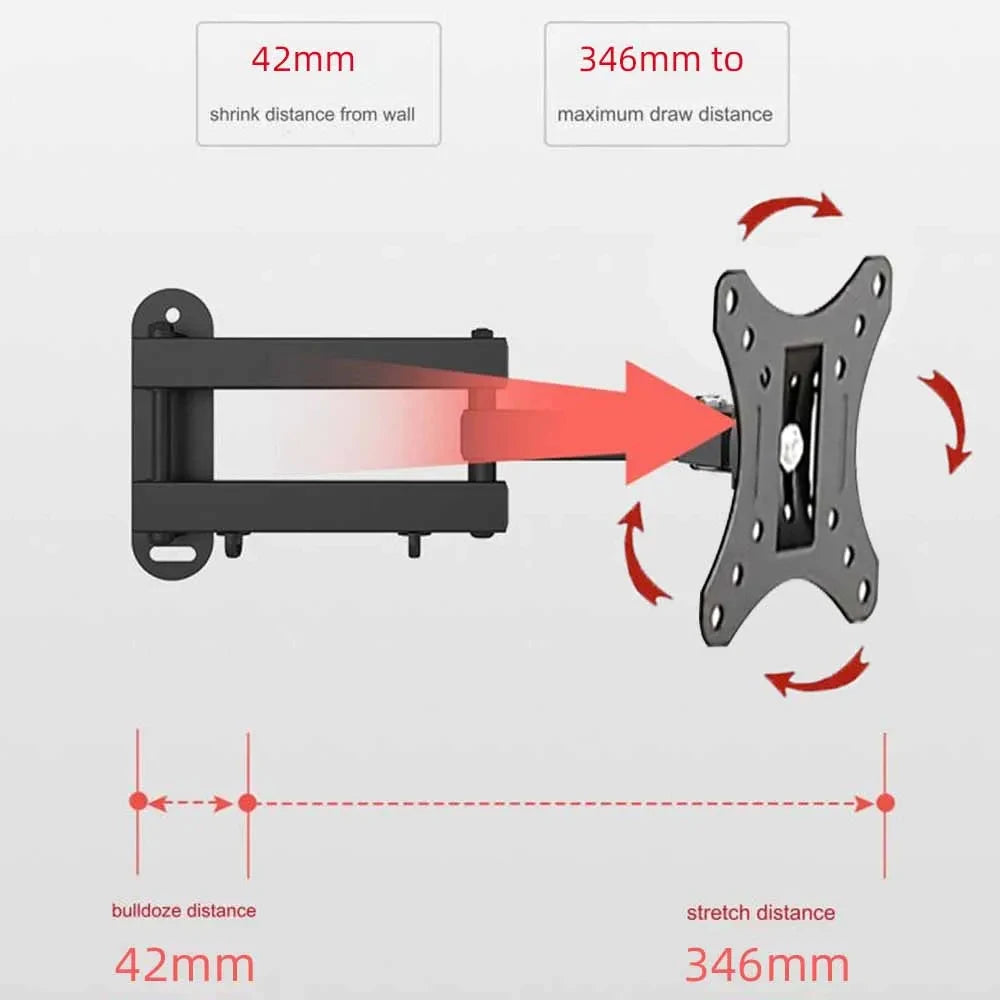1 PCS Adjustable TV Monitor Wall Mount Bracket  for Most 13-27 In/10-32 in 360° Rotated Expansion tv Holder VESA 100*100mm