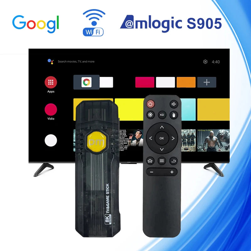 OM TV Stick Android 13 TV Stick HDR 4K 1080P Amlogic S905L WiFi 4G Smart TV Sticks 8GB 128GB Smart Media Player PK MX10 F3