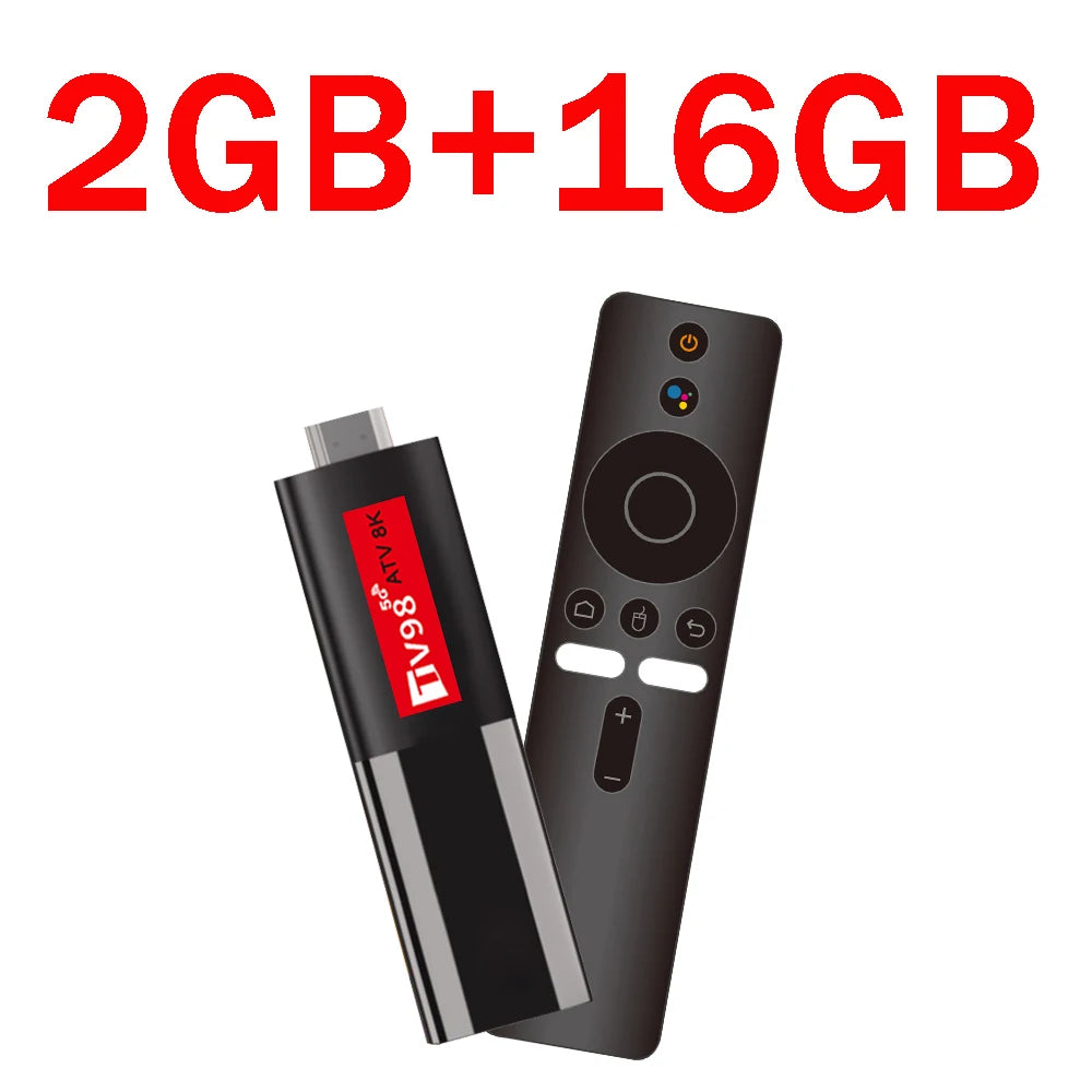 Android 14 TV Stick TV98 ATV 8K Mini Support 8K 4K Video BT5.0 4G 5G Dual WiFi 6 Voice Remote H618 Quad Core A53 Smart TV Stick