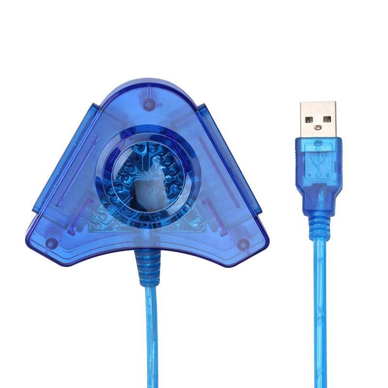 Cltgxdd 1piece FOR PS2 controller gamepad to PC gaming dual connection point interface adapter cable triangular USB controller