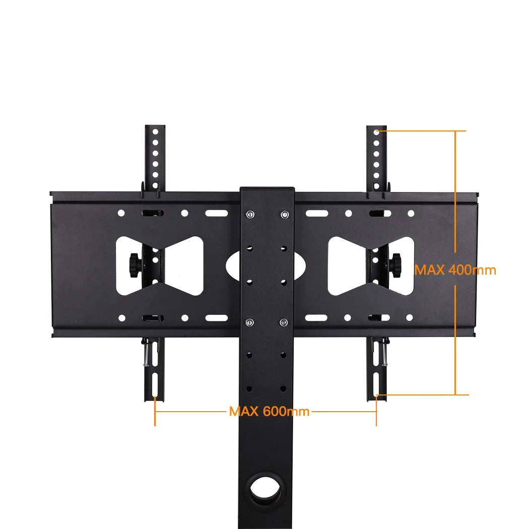 Rolling Floor TV Stand Tilting Height Adjustable for 32-70 Inch Portable TV Trolley Cart
