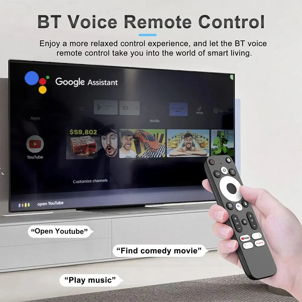 LEMFO DQ10 ATV Mini TV Stick Android13 Support 8K Video 4K Wifi6 Allwinner H618 Quad Core Cortex A53 Voice Remote Smart TV Box