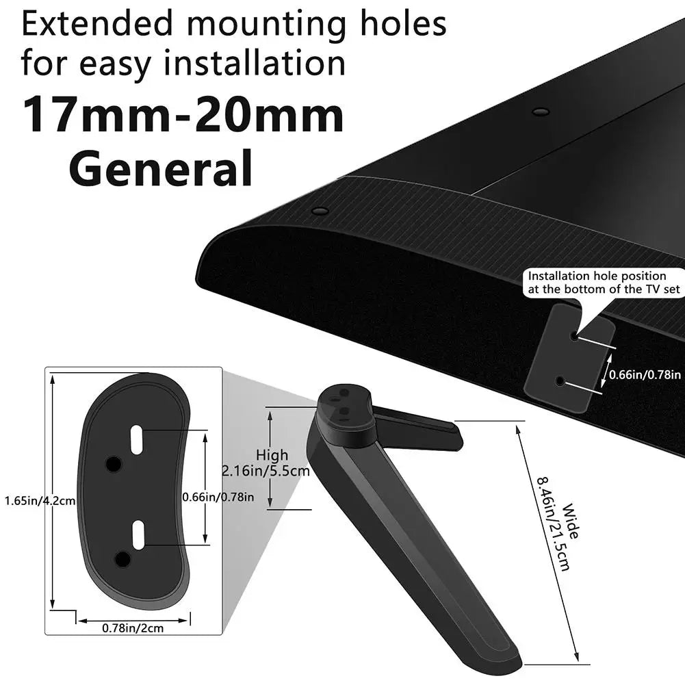 Universal TV Stand Table TV Stand Base Replacement TV Base Pedestal Feet TV Stand Mount Legs 17Mm-20Mm Easy To Use