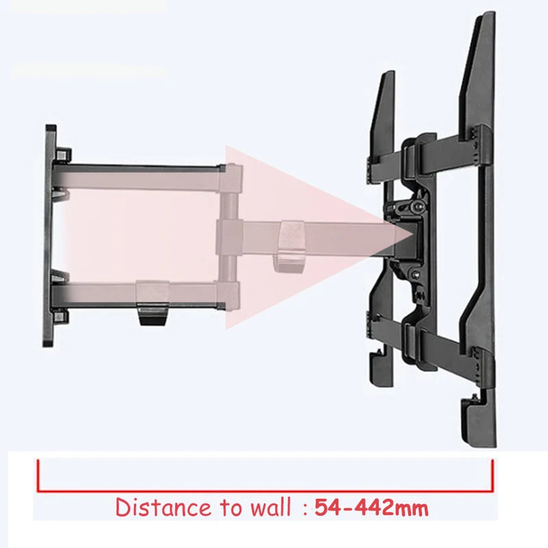 Sliding TV Wall Mount for 32-80" TVs Full Motion Articulating 6 Arms, Easy TV Centering, Max VESA 600x400mm, 1Max Load 176 lbs