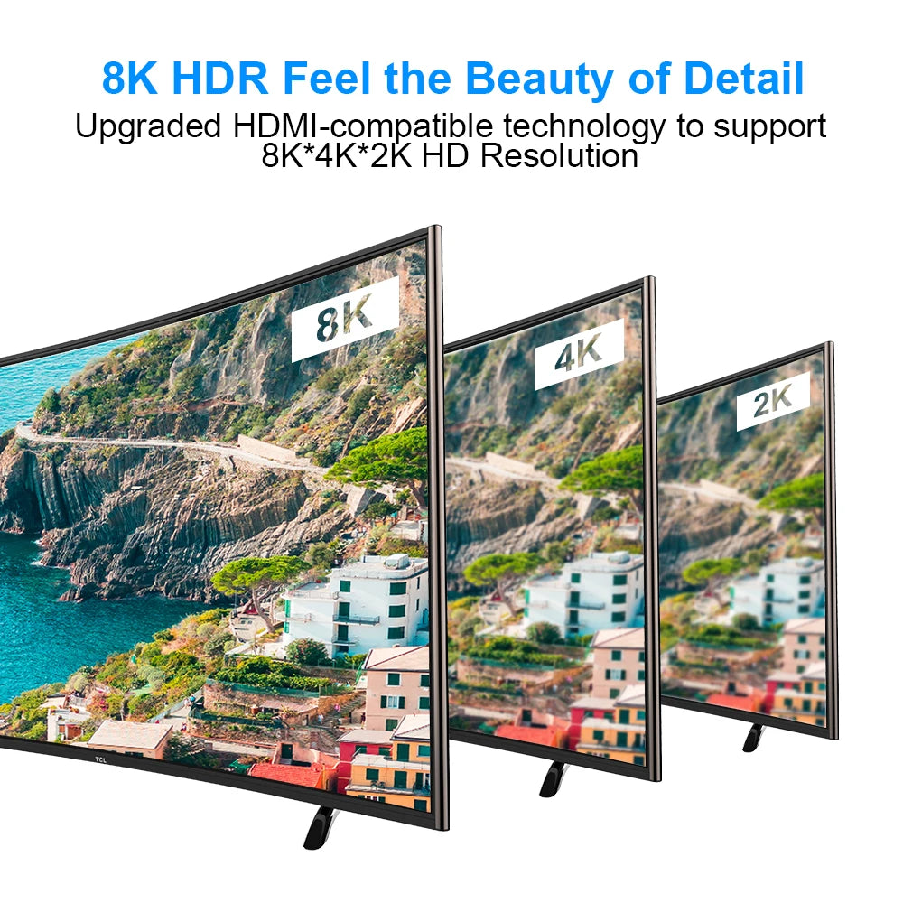 FSU 8K HDMI-compatible Extender cable,Male to Female Adapter,4K@120Hz 8K@60Hz 2.1 48Gbps,Compatible with PS5,PS4,TV PC,Blu-ray