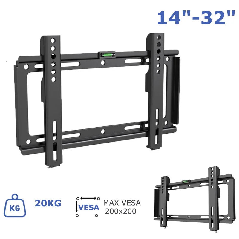 Universal Fixed TV Wall Mount Bracket Fixed Flat Panel TV Stand Holder Frame for 14-32 Inch Plasma TV HDTV LCD LED Monitor