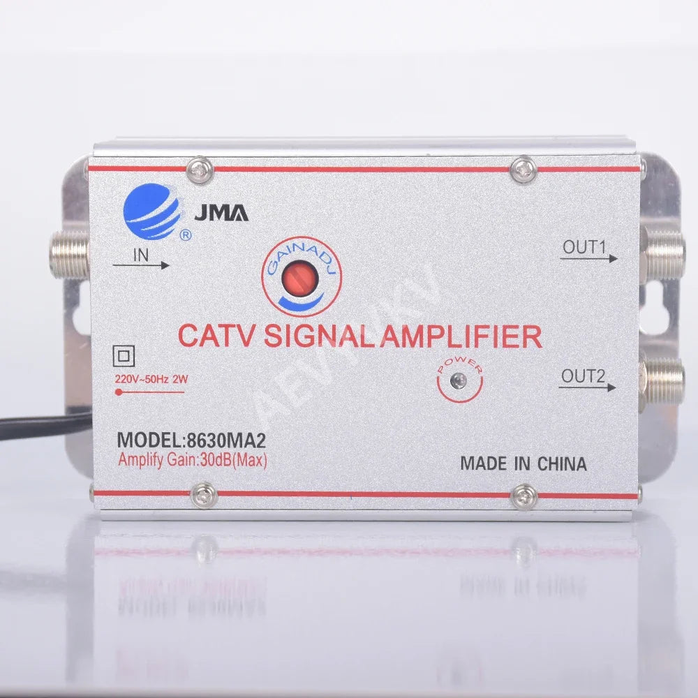30dB Cable TV Splitter Amplifier 30dB Digital TV Antenna Signal Booster Home Tv Equipments 45Mhz To 860MHz EU Plug 220V 50/60Hz-