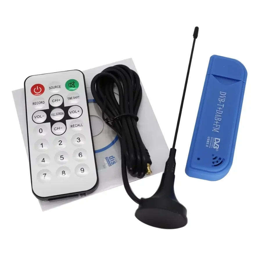 Digital RTL2832U & 820T2 SDR USB 2.0 TV Stick Tuner FC0012 DVB-T + DAB + FM SDR TV Receiver Dongle With Antenna TV accessories