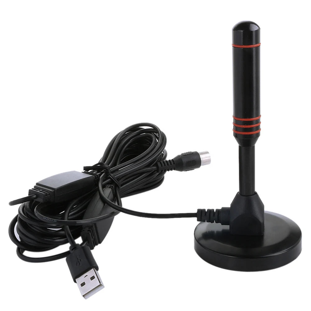 Digital Receiving Antenna 300cm Coax Cable Indoor Outdoor Digital HD Freeview Aerial DVB-T DVB-T2 DAB Plug and Play for Smart TV