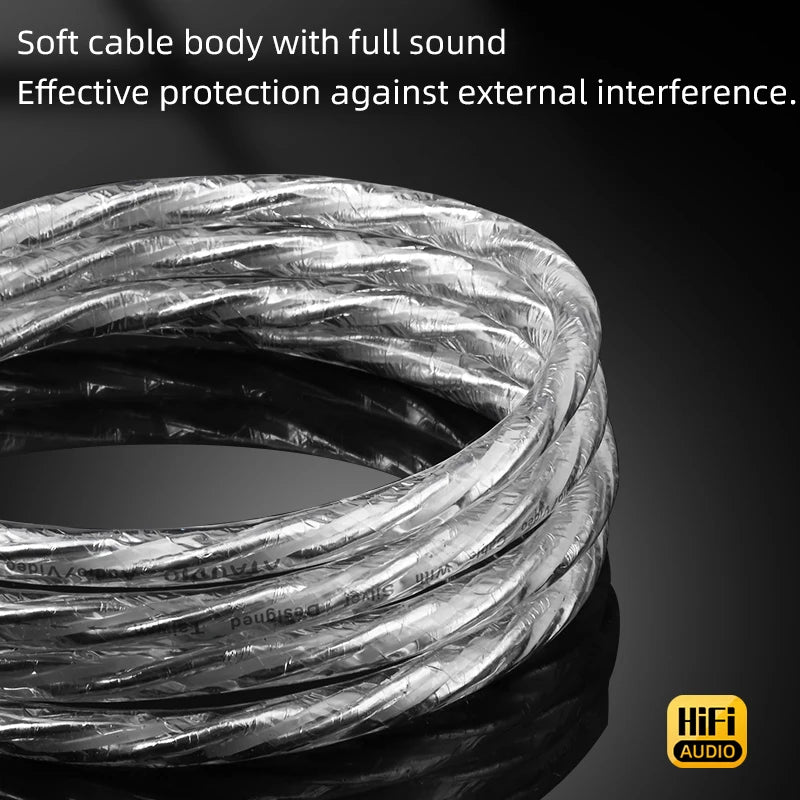 HiFi 2XLR Audio Cable Hi-End OCC Silver Plated 3 Pin XLR Male to Female Audio Cord for Microphone  Amplifier