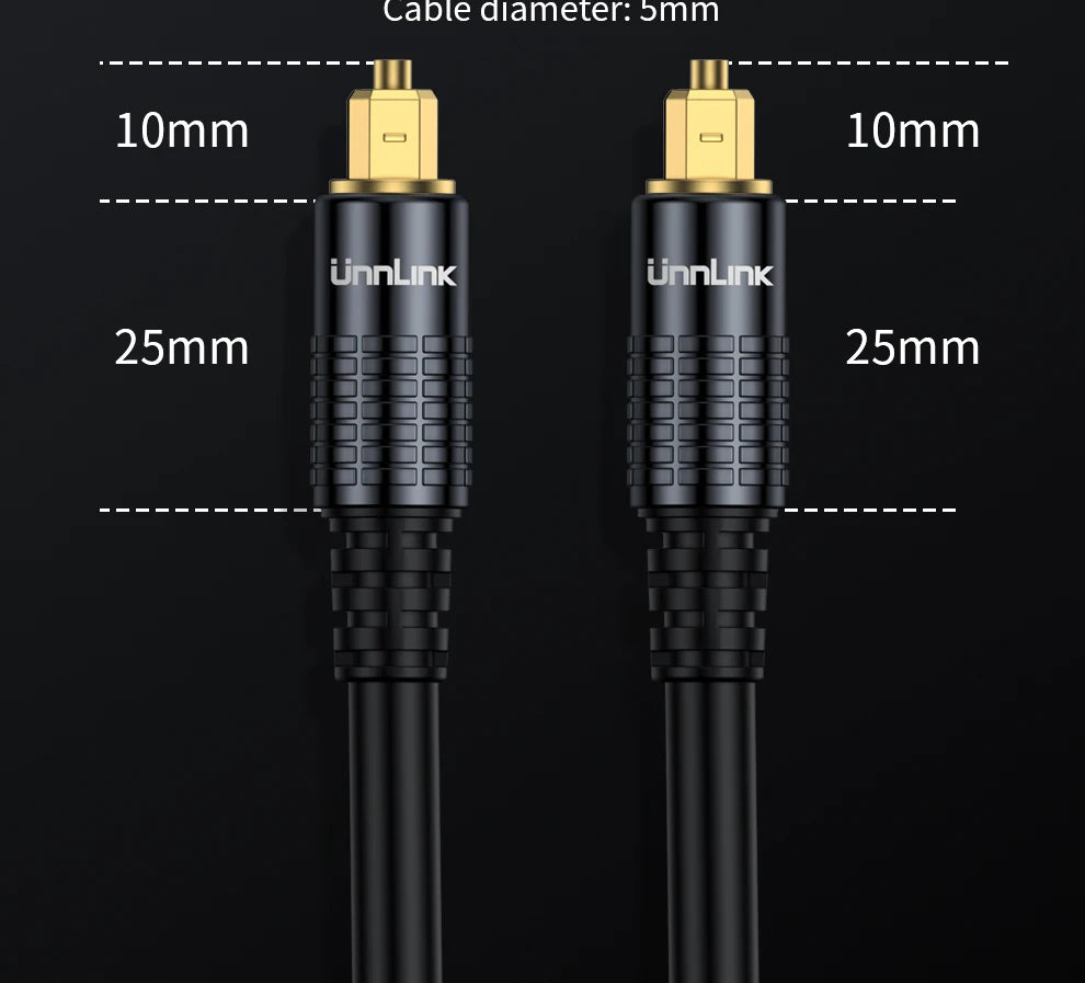 Unnlink SPDIF Optical Audio Cable Digital HIFI 5.1 Toslink Cable for TV box PS4 Speaker Blu-ray Xbox 360 Amplifier Subwoofer