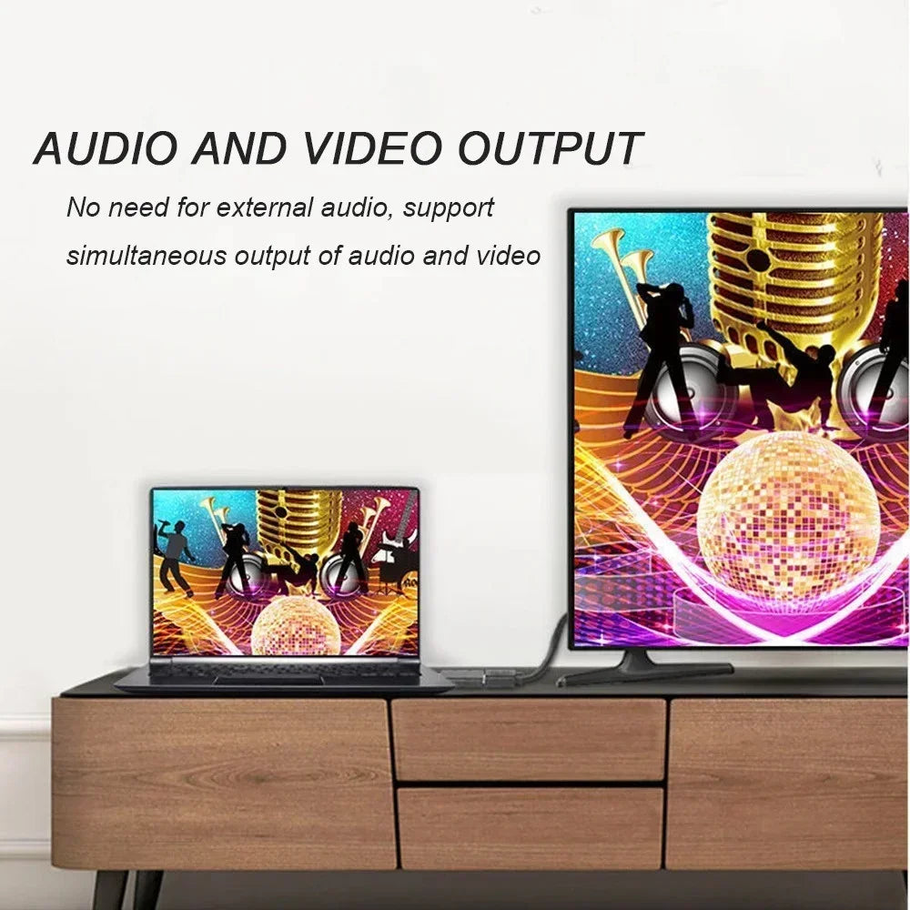 4K 60Hz DisplayPort to HDMI-Compatible HD 1080P Adapter DP Male to Female HDMI-Compatible Video Audio Cable for PC TV Laptop