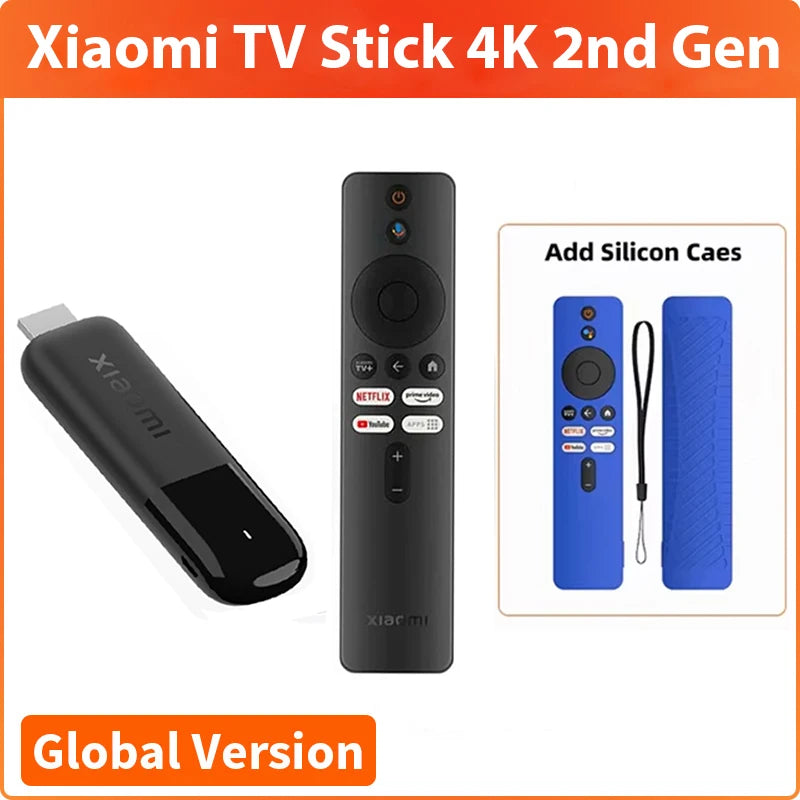 Global Version Xiaomi TV Stick 4K 2nd Gen 2025 2GB RAM 8GB ROM Bluetooth Wifi6 Dolby Vision TV Dongle Portable Streaming Media
