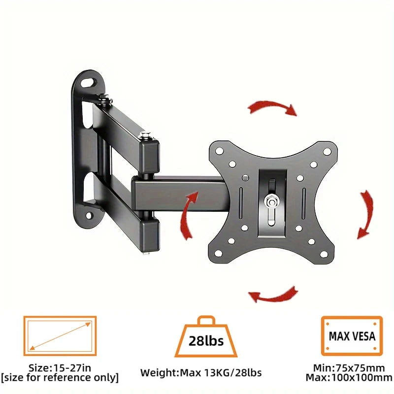 1 PCS Adjustable TV Monitor Wall Mount Bracket  for Most 13-27 In/10-32 in 360° Rotated Expansion tv Holder VESA 100*100mm