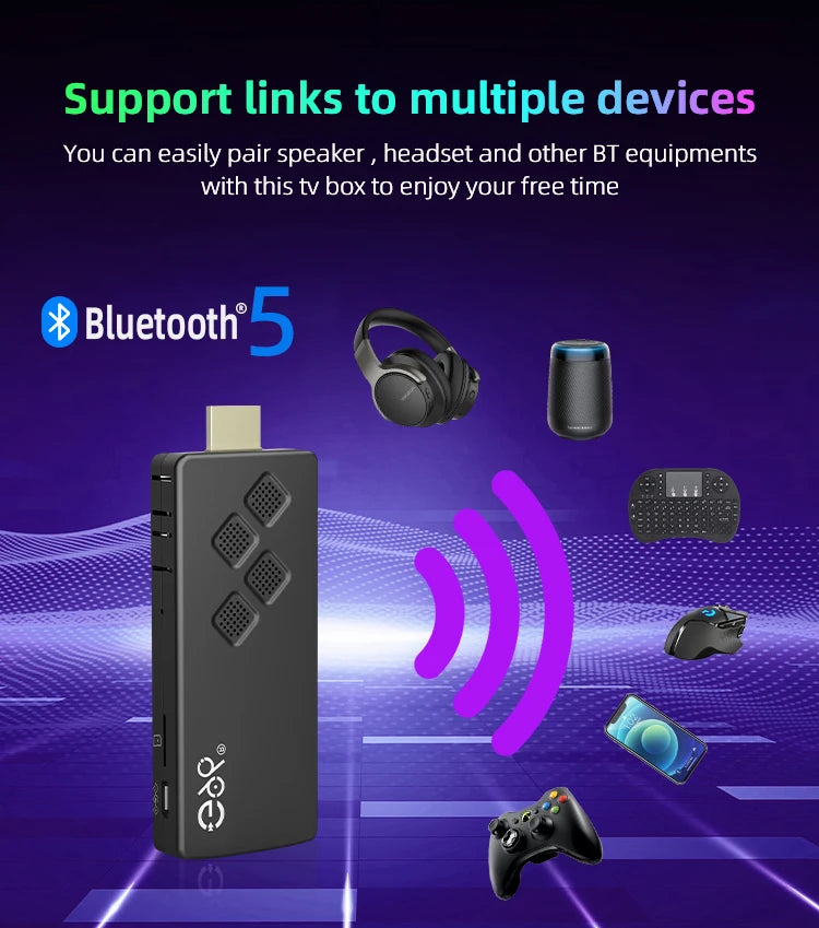 Global Version Android13 G96 TV Stick 8K HDR Portable Streaming Media 2GB16GB Multi Language TV Dongle Allwinner H313 Quad Core