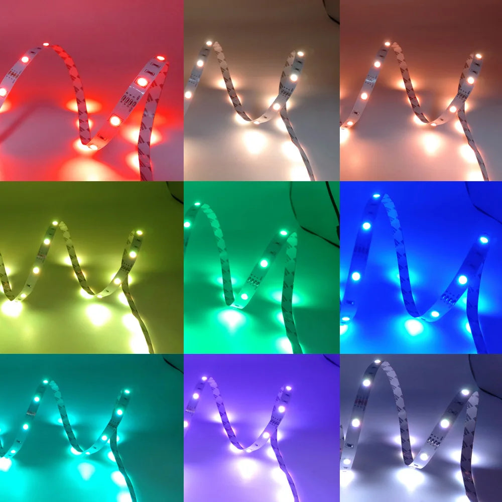 Usb Rgb Led Strip Light Self-Adhesive Ice String Tape 1M  20 Meters 15 Meters Led Chain Bulbs For Tv Backlight Children'S Room