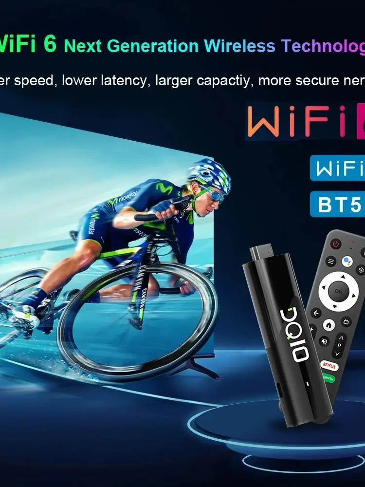 LEMFO DQ10 ATV Mini TV Stick Android13 Support 8K Video 4K Wifi6 Allwinner H618 Quad Core Cortex A53 Voice Remote Smart TV Box