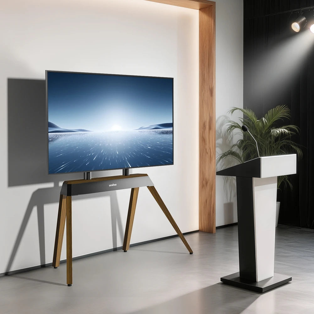 Heavy Duty Metal TV Floor Stand for 40-86 Inches LED LCD Flat Screen Height Adjustable