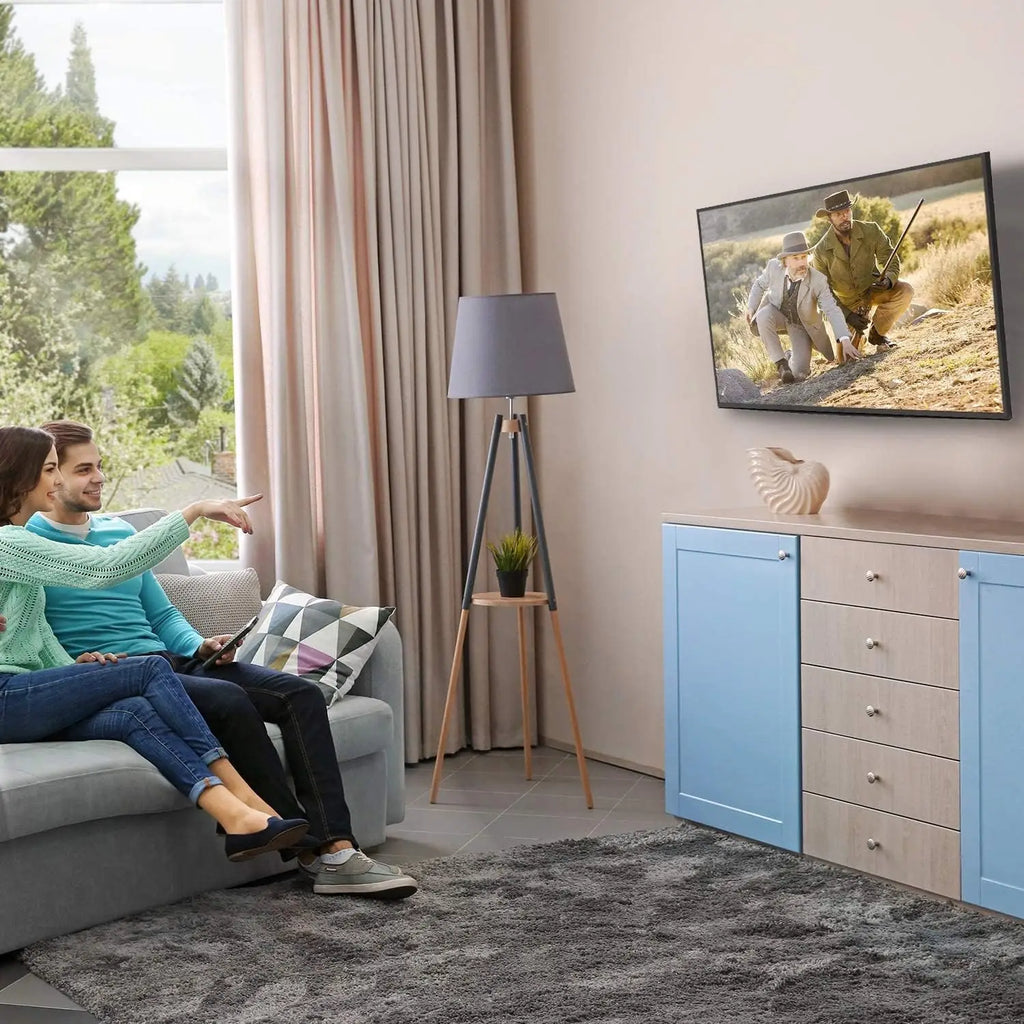 BEISHI Universal TV Bracket Low Profile TV Wall Mount Fixed for Most 40"-85" Flat/Curved TVs with Max VESA 600X500mm Up to 70kg