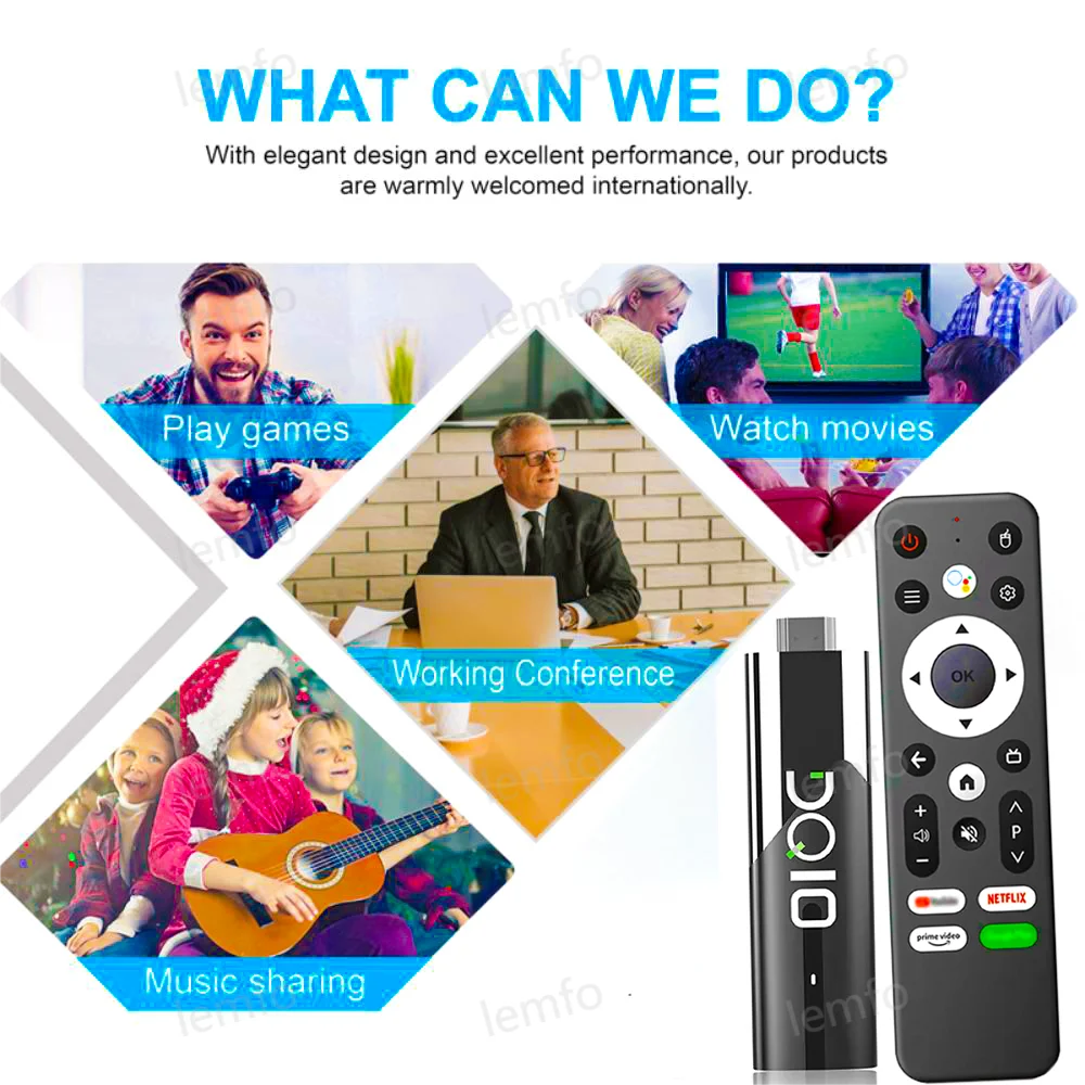 Smart TV Stick 8K Android 13 BT 5.0 ATV WIith H618 2GB RAM 16GB ROM Wifi6 Remote Control Home Theater Android TV Stick Box