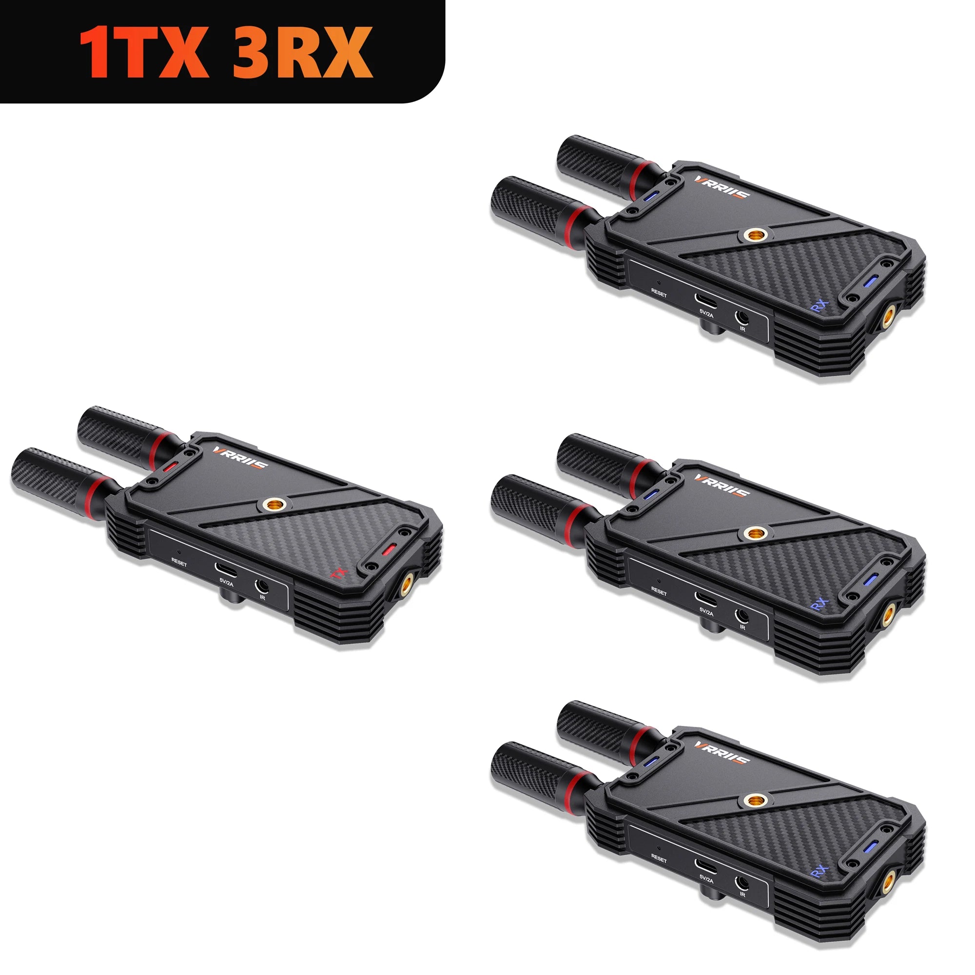 VRRIIS 400M 1080P Wireless Hdmi Extender Video Transmitter Receiver for For Camera Laptop Projector TV Box PS4 Streaming To TV