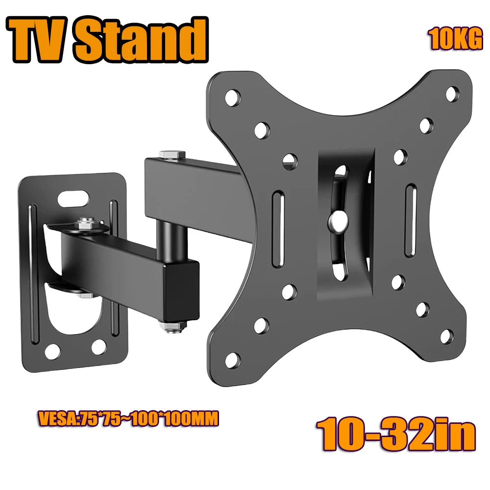 TV Wall Mount Bracket Full Motion Corner TV Holder Support For 10-32 In TV Swivel Tilts Adjustable Monitor stand VESA 100x100mm