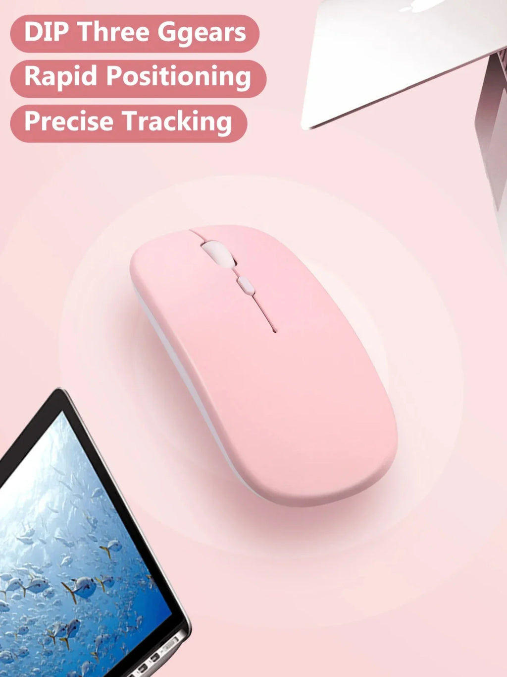 Rechargeable Bluetooth Mouse Wireless Dual Mode Electronics Silent Computer  gaming  Ergonomic Gamer 2.4 USB for PC Laptops