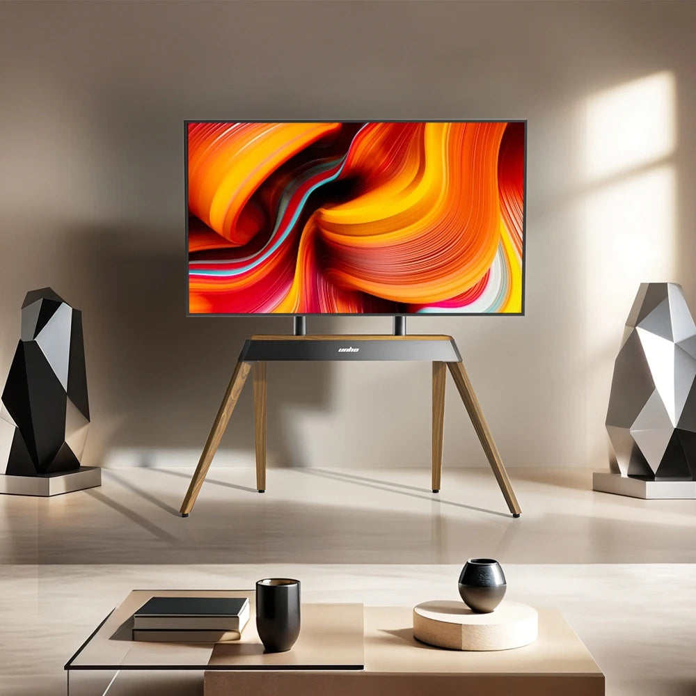 Heavy Duty Metal TV Floor Stand for 40-86 Inches LED LCD Flat Screen Height Adjustable
