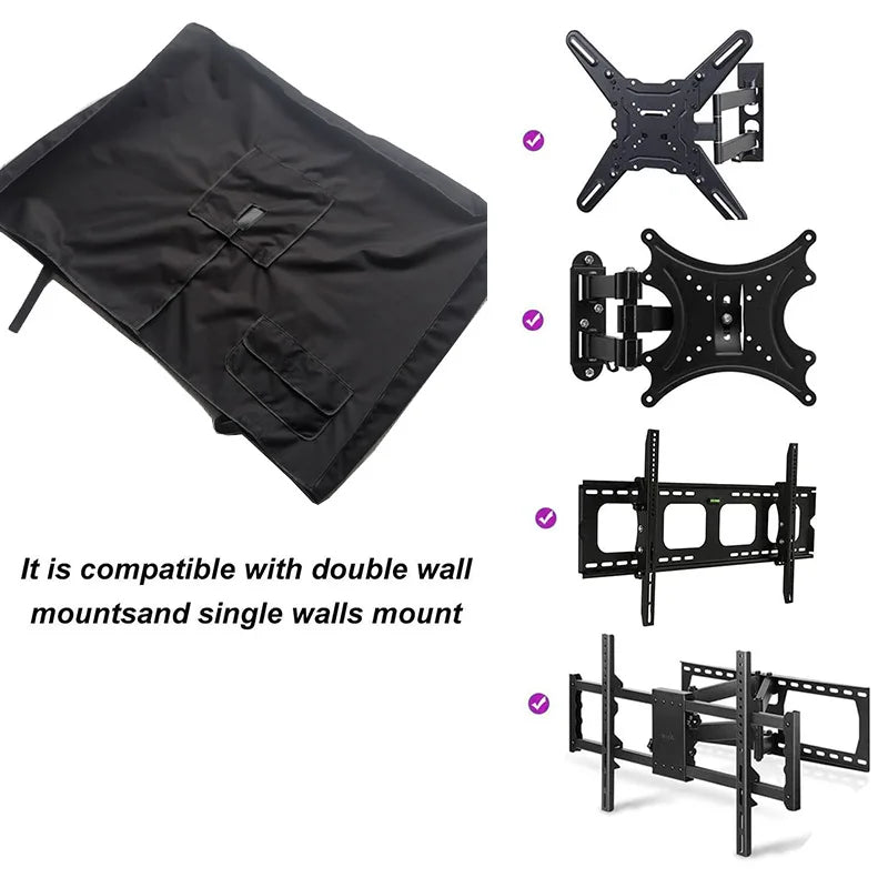 22" To 100" Outdoor TV Cover 90 85 75 65 55 43 40 32inch Outside TV Case Dust Waterproof Television Screen Protection TV Bag