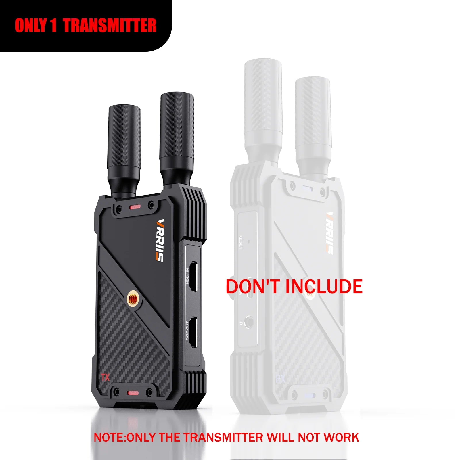 VRRIIS 400M 1080P Wireless Hdmi Extender Video Transmitter Receiver for For Camera Laptop Projector TV Box PS4 Streaming To TV