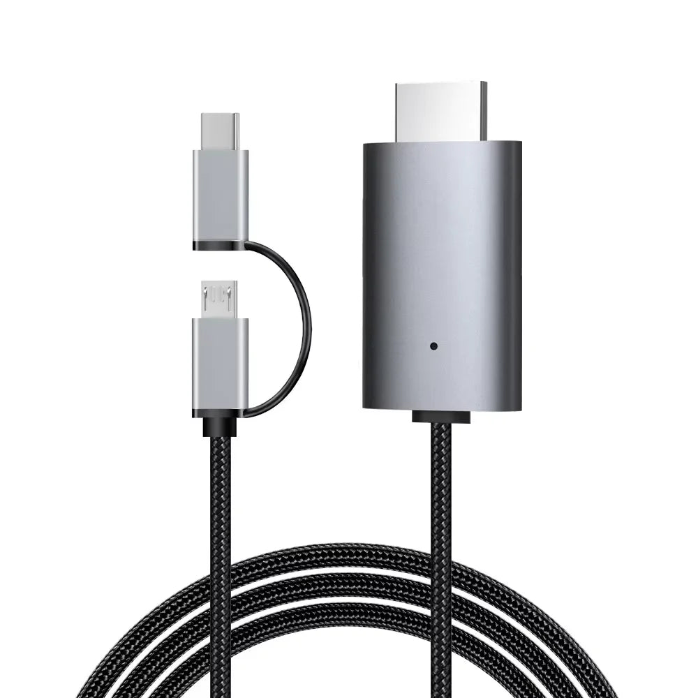 LD39 Wire HD Type C/Micro USB to HDMI-Compatible Cable Streaming Display TV Stick Dongle for Android Phone Tablet to TV
