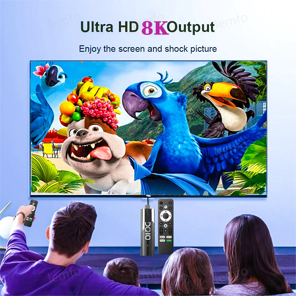 Smart TV Stick 8K Android 13 BT 5.0 ATV WIith H618 2GB RAM 16GB ROM Wifi6 Remote Control Home Theater Android TV Stick Box