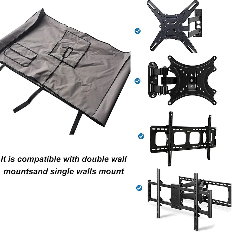 22" To 100" Outdoor TV Cover 90 85 75 65 55 43 40 32inch Outside TV Case Dust Waterproof Television Screen Protection TV Bag