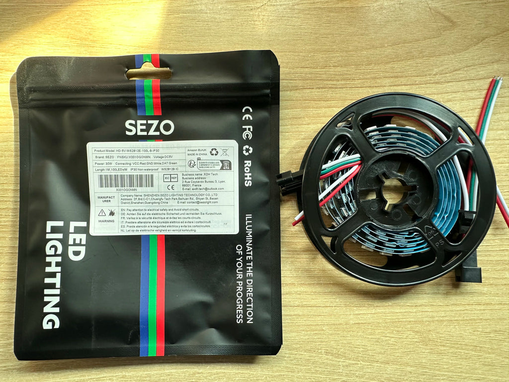 WS2812B Led Strip WS2812 RGB Individually Addressable Smart Led Lights Strip Black White PCB IP30/65/67 Waterproof 0.3W/LED DC5V