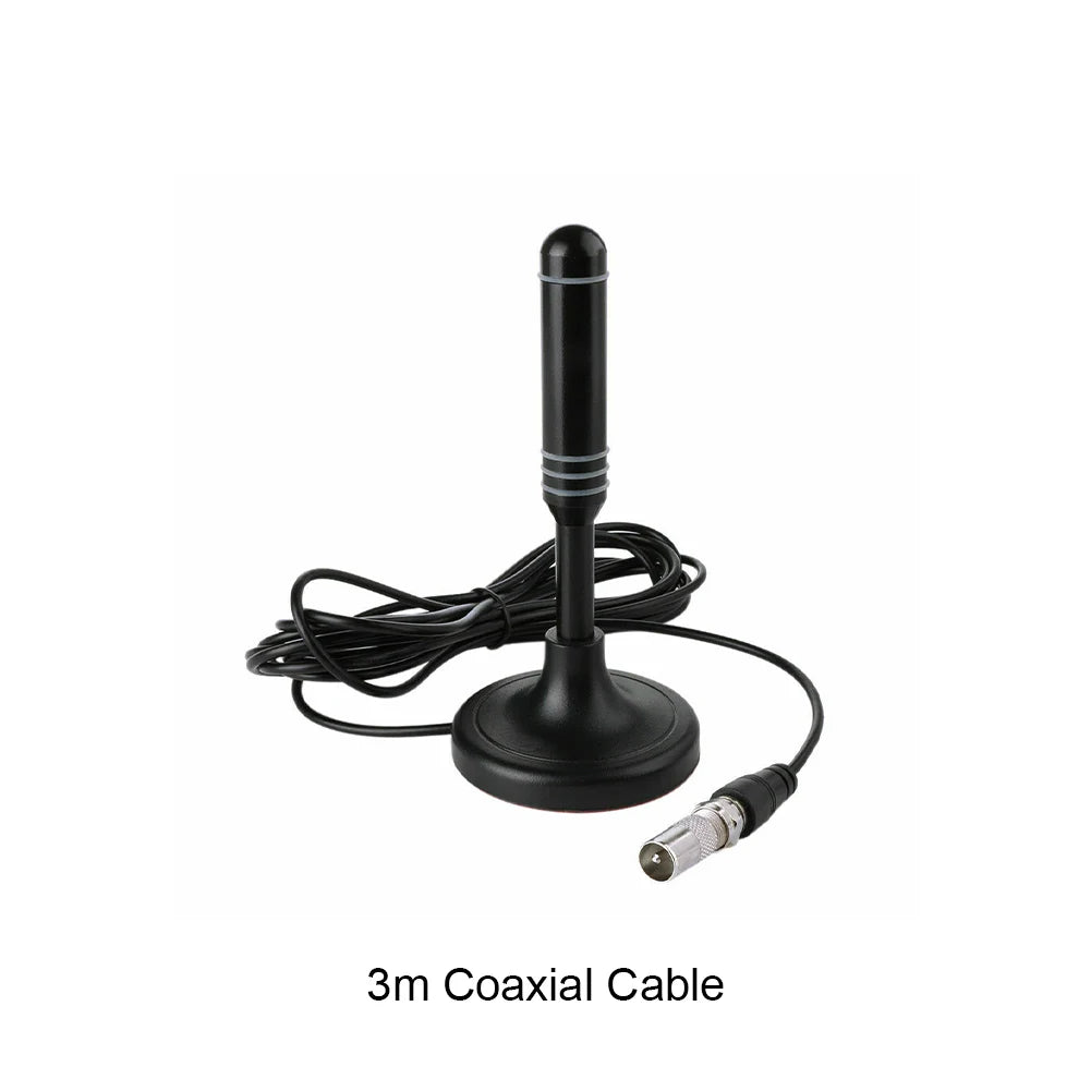 Digital Receiving Antenna 300cm Coax Cable Indoor Outdoor Digital HD Freeview Aerial DVB-T DVB-T2 DAB Plug and Play for Smart TV