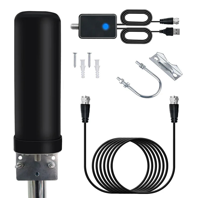 Powerful Outdoor Indoor Strong Signal HDTV DVBT2 HD 4k Full TV Signal Amplifier Digital Antenna For High-Range TV