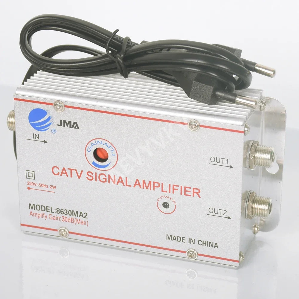 30dB Cable TV Splitter Amplifier 30dB Digital TV Antenna Signal Booster Home Tv Equipments 45Mhz To 860MHz EU Plug 220V 50/60Hz-