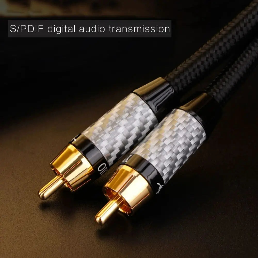 YYTCG high-end audio coaxial subwoofer speaker cable, COAXIAL output TV power amplifier 5.1 audio SPDIF cable