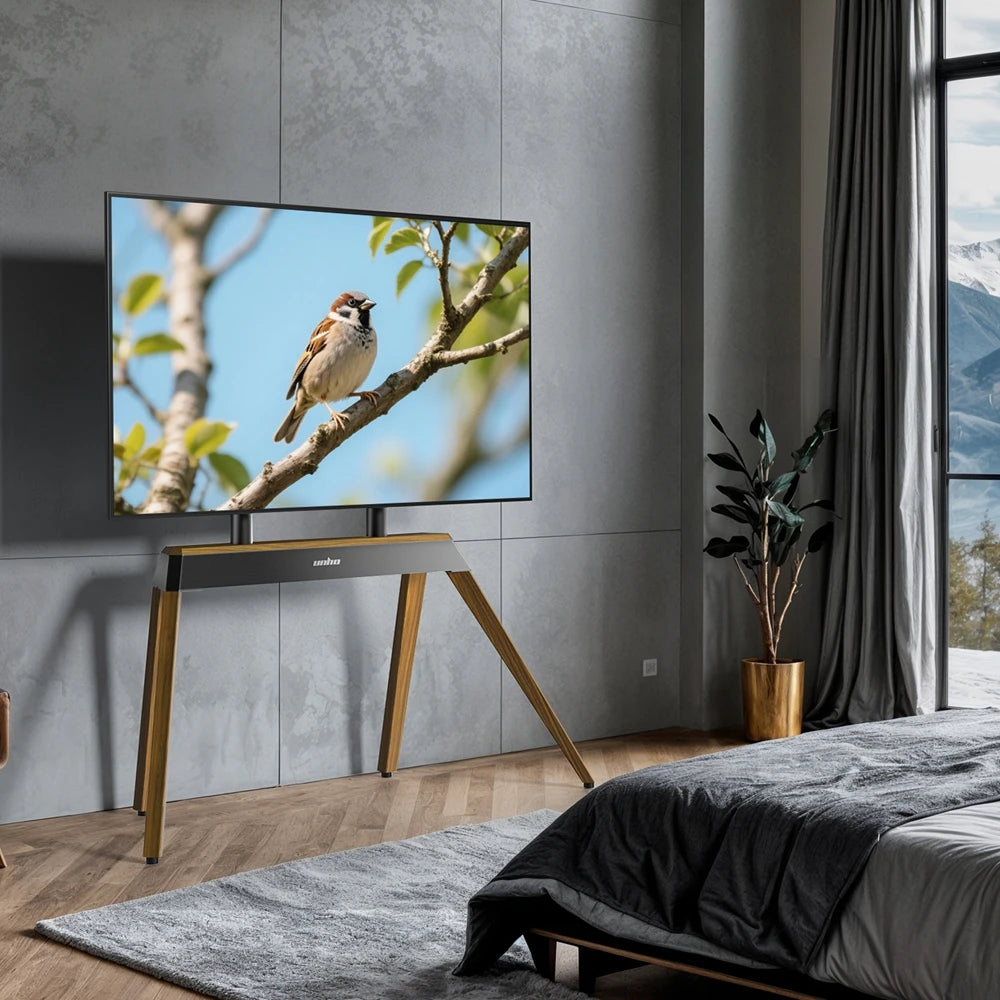 Heavy Duty Metal TV Floor Stand for 40-86 Inches LED LCD Flat Screen Height Adjustable