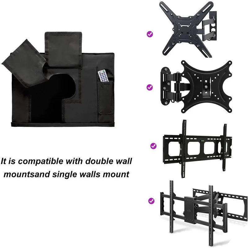 420D/600D Garden Patio Outdoor TV Cover 36" 40" 46" 50" 55" 60" 65" Protect TV Screen Weatherproof Dust-proof Outdoor TV Cover