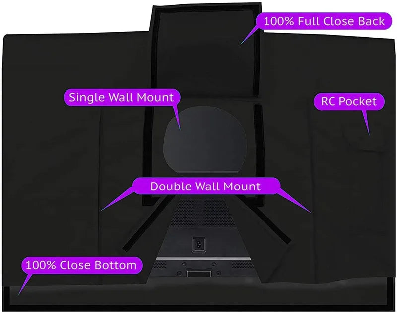 420D/600D Garden Patio Outdoor TV Cover 36" 40" 46" 50" 55" 60" 65" Protect TV Screen Weatherproof Dust-proof Outdoor TV Cover