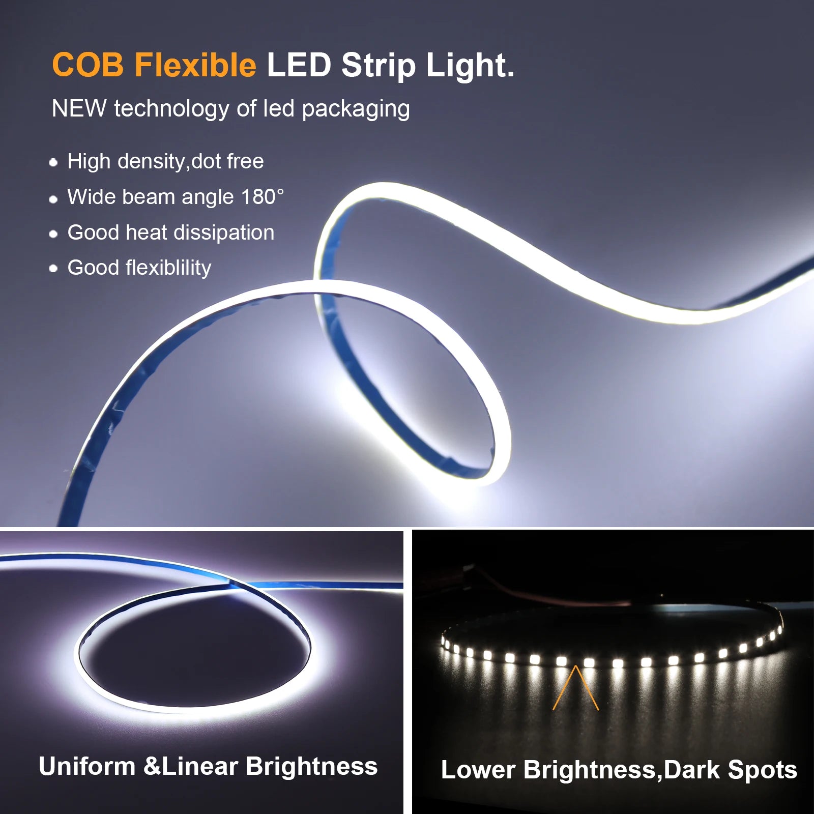LED COB Light Strip Motion Sensor Flexible Diode Tape 3mm 5V USB Linear Indoor Lighting Lamp Room DIY TV Mirror Backlight