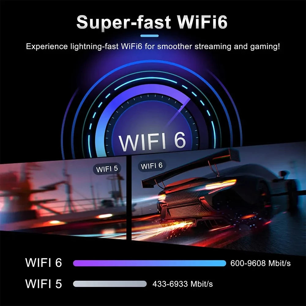 LEMFO DQ10 ATV Mini TV Stick Android13 Support 8K Video 4K Wifi6 Allwinner H618 Quad Core Cortex A53 Voice Remote Smart TV Box