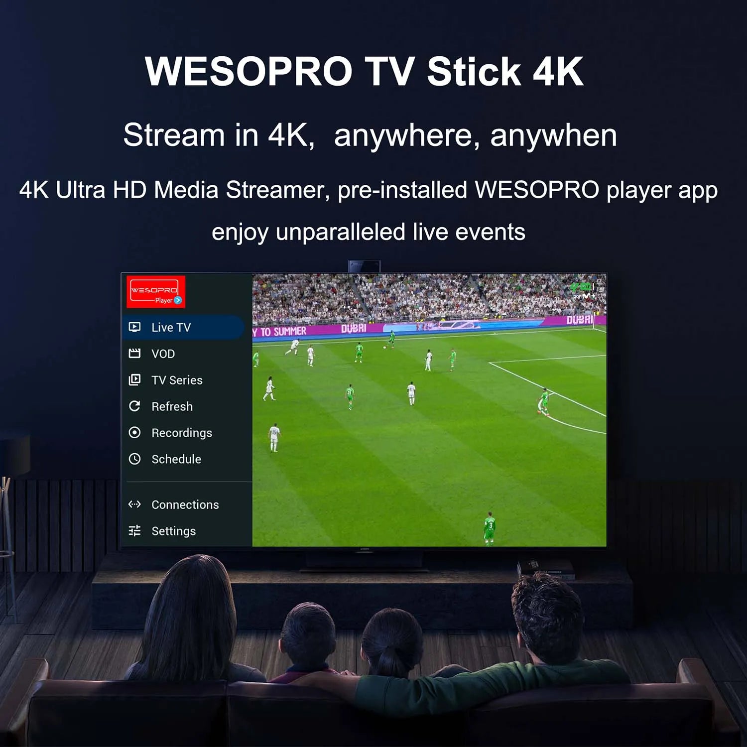 WESOPRO Android TV Stick G2 Lite Plus IPTV Dongle 1GB 2GB RAM 8GB ROM 2.4GHz 5.0GHz Wifi 4K Decoding Streaming Media Fire Stick